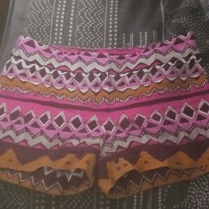 LOFT High Waist Women's Shorts in Pink and Orange